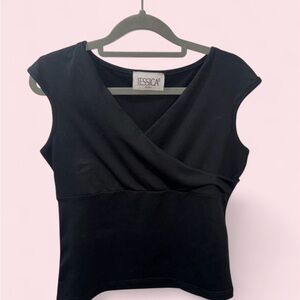 Jessica Black Crop Top for Women